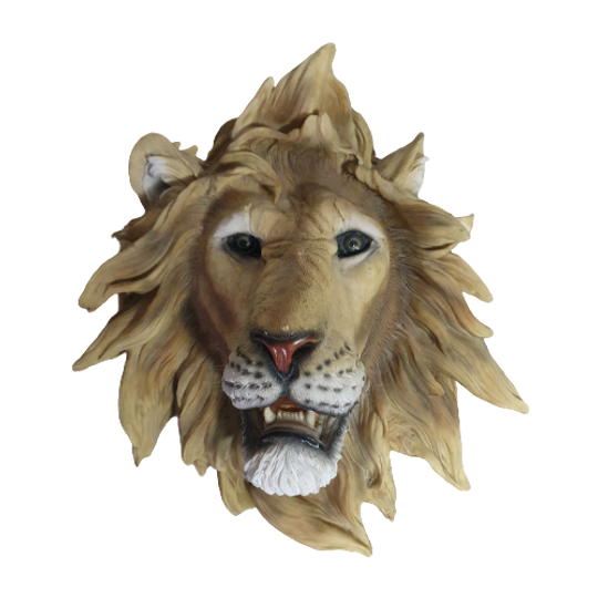 Resin / Epoxy Wall Lion Head 55 X 55 X 30 Cm Depth 1