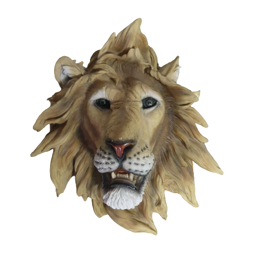 Resin / Epoxy Wall Lion Head 55 X 55 X 30 Cm Depth