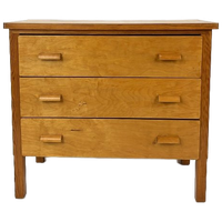 Zweedse Vintage Berken Fineren Ladekast Saraby