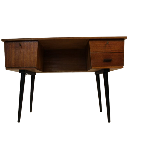 Mid-century Vintage Bureautje – Jaren ’60 – Teak – Design Bureau / Schrijftafel / Retro Meubel 1