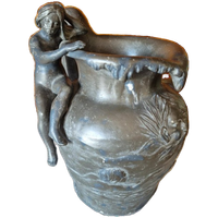 Tinnen Kan Van Art Nouveau-stijl. Kunstenaar Charles Théodore Perron (1862-1934)