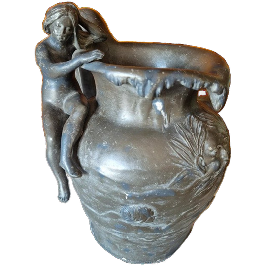 Tinnen Kan Van Art Nouveau-stijl. Kunstenaar Charles Théodore Perron (1862-1934) 1