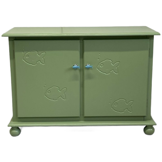 Restyle Kidsroom Kastje `vis` Groen Dressoir 1
