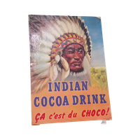 Belgisch Reclamekarton Voor Indian Cocoa Drink