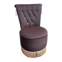 Vintage Fauteuil Met Franjes, Crapaud, Boudoir Fauteuil 70’S