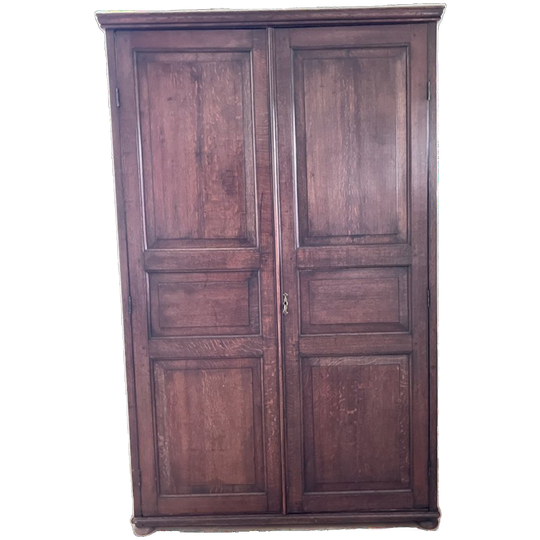 Antiek Engels Eiken Kledingkast/ Hang/ Leg Kast, 1