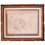 Academische Tekening Van Een Naakte Man – A.H., 1819 thumbnail 1