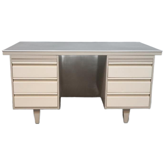Vintage Bureau | Metaal | 6 Lades | Linoleum 1