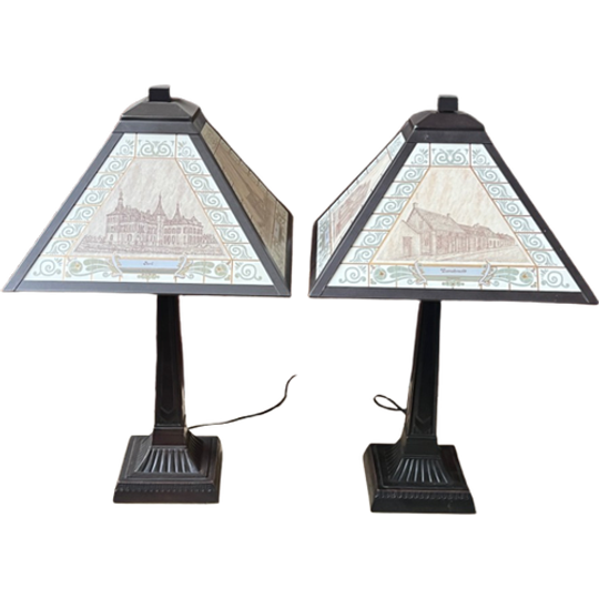 Paar Art Deco Tafellampen Van Atelier Decor Ar. 1