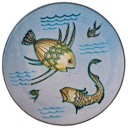 Vintage Wandbord Vissen Jaren 70 Wanddecoratie 1