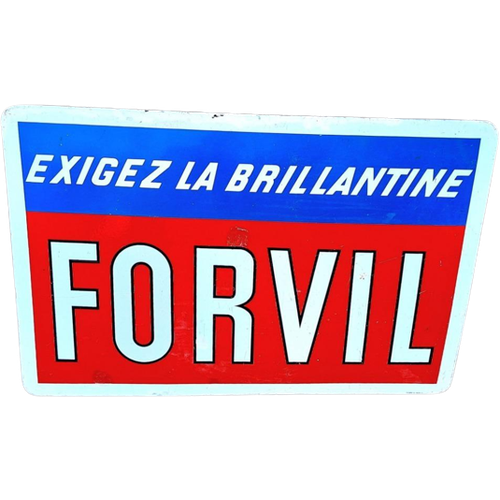Groot Xxl Emaille Reclamebord Voor Forvil Uit De 50'R Jaren.
