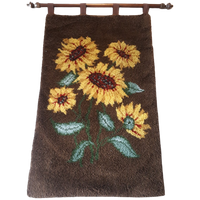 Vintage Wandkleed Wollen Wandkleed Met Zonnebloemen