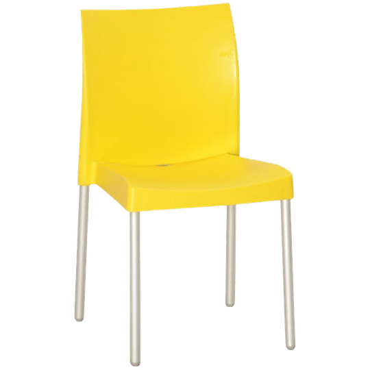 Pedrali Ice 800 Kantinestoel, Geel, Stapelbaar, 4-poot Onderstel 1