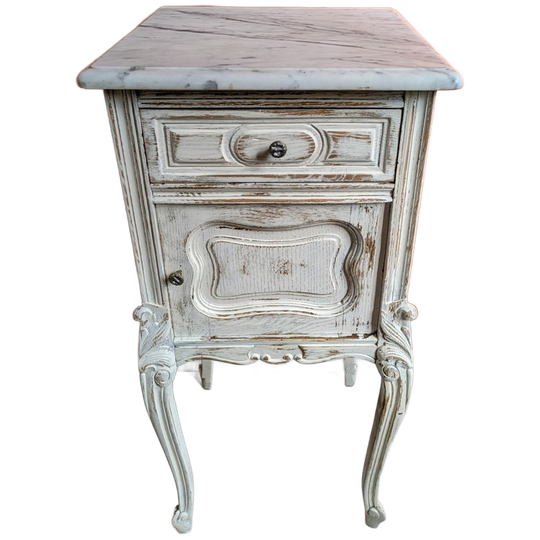 Shabby Chic Brocante Kastje Met Marmeren Blad 1