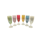 Set Vintage Gekleurde Champagneglazen thumbnail 1