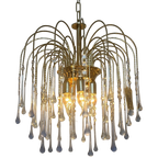 Murano Blauwe Teardrop Kroonluchter Vintage Kristal thumbnail 1