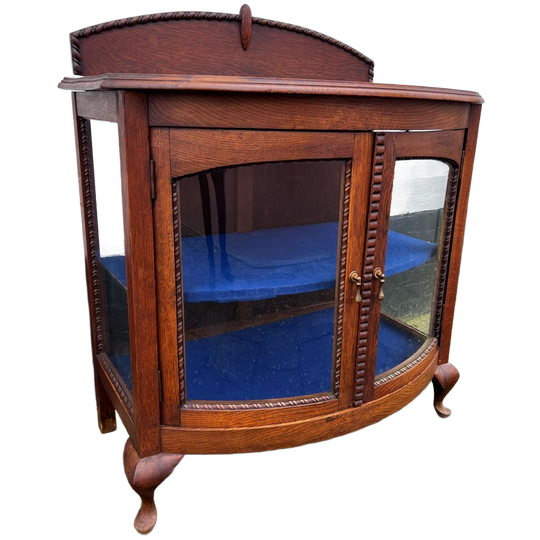 Antiek Eiken Theekastje Met Opstandje 1