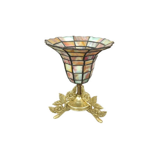 Tiffany Lampje Op Bronzen Voet 1