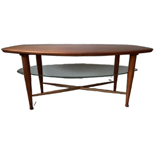Vintage Mid- Century Modern Deense Jaren '60 Teakhouten Salontafel / Koffietafel 1