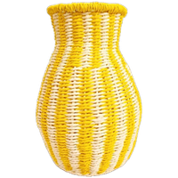 50's Stijl Sisal Vaas Retro Vaas Vintage Vaas
