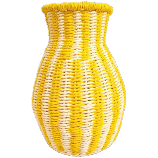 50's Stijl Sisal Vaas Retro Vaas Vintage Vaas 1