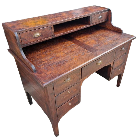 Antiek Eikenhouten Bureau, Schrijftafel, Wandconsole 1