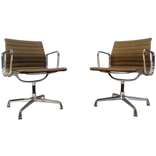 Pair Of Vintage Eames For Herman Miller Ea108 Alu Range Office/desk Chairs, 1980 1