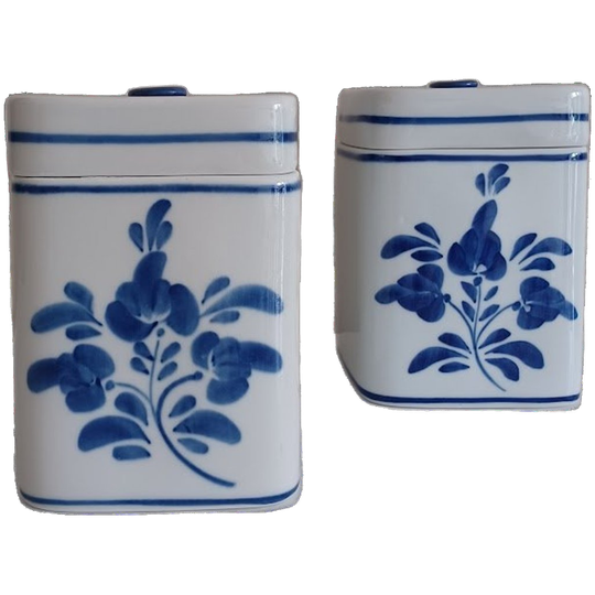 Viana Do Castelo. Portugees Keramiek. Handgeschilderde Voorraadpotten. 50-60 Blauw-wit 1