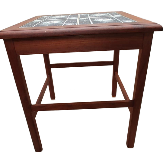 Houten Bijzettafel Met Tegels 1