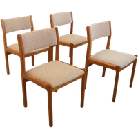 Set Van 4 Niels O Möller Stoelen 'egemosedam' Deens Design