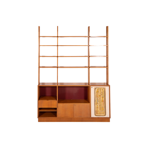 1950’S Unique Italian Mid-Century Modern Cabinet-Bookcase From Pietro Celotto