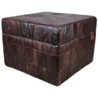 Vintage Patchwork Ottoman/kist 1970s thumbnail 1