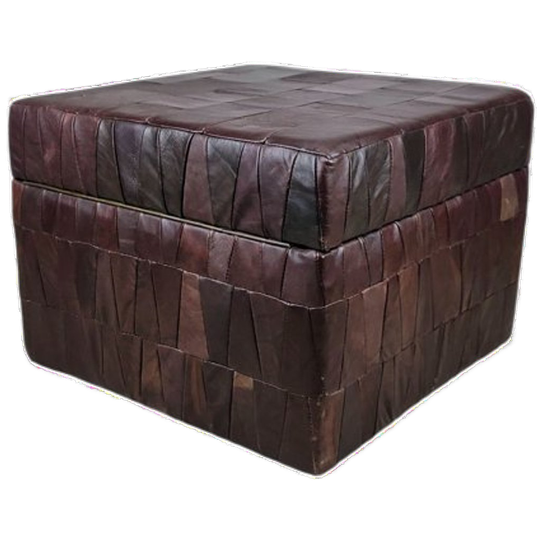 Vintage Patchwork Ottoman/kist 1970s 1