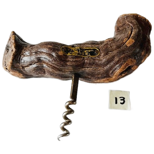 Antieke Franse Laurent Siret Kurkentrekker 13 Wortelhout Wijnrank 1920’s 1