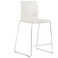 Design Barstoel Four Design Four Sure (Designed By Strand+Hvass), Wit, Trapezium Onderstel