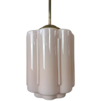 Art Deco Lamp – Rosé Opaline thumbnail 1