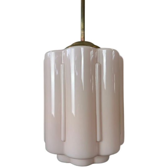 Art Deco Lamp – Rosé Opaline 1