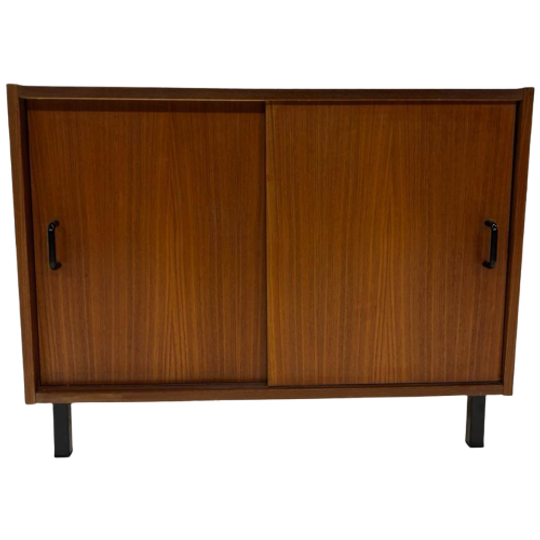 Vintage Kastje Compact Dressoir Jaren 60 Teak Fineer 1