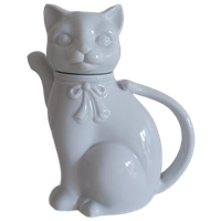 Purrrfect Kannetje/theepotje, Porselein. Kattenfiguur Takahashi.