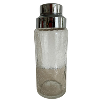 Vintage Cocktail Shaker Glas / Zilver