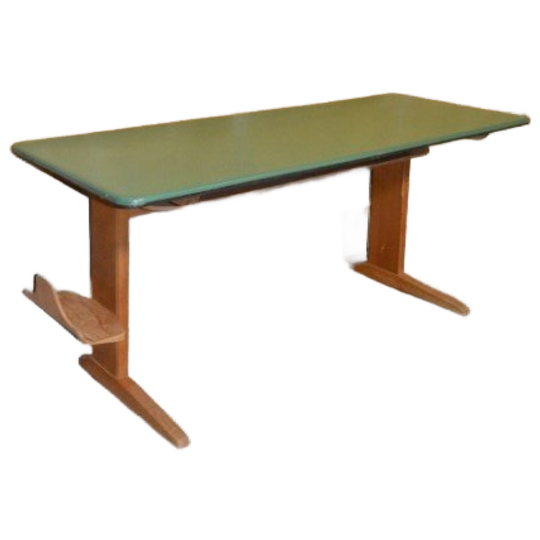 Retro Schooltafel Voor Twee Kinderen – Vs Duitsland – Beukenhout – Jaren 60 1