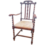 Antiek Engels Eiken Stoel Met Armleuningen, Maten Volgen Nog thumbnail 1