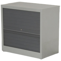 Kinnarps Roldeurkast, Aluminium, 75 X 80 Cm, Incl. 1 Legbord,