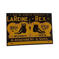 Dubbelzijdig Antiek Usa Tin Sign Van Lareine Rex Shoes.