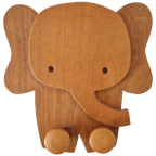 Vintage Houten Kapstok Olifant Kapstokje thumbnail 1