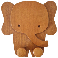 Vintage Houten Kapstok Olifant Kapstokje