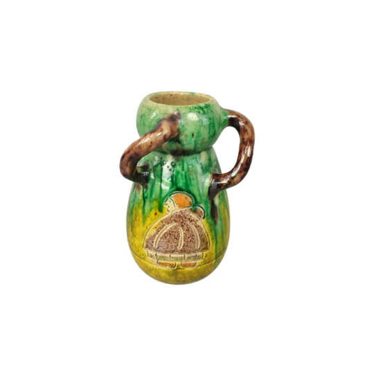 Vaas In Vlaams Aardewerk 17cm 1