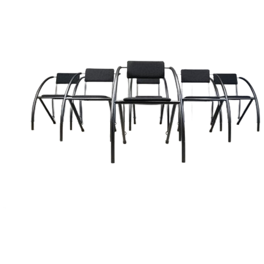 Set Of 6 Postmodern Dining Chairs, 1980s 1