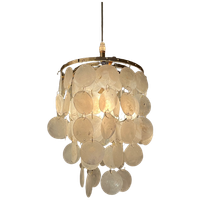 Opaline Capiz Parelmoer Vintage Schelp Hanglampen Meerdere Beschikbaar