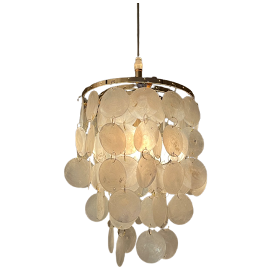 Opaline Capiz Parelmoer Goud Frame Schelp Hanglampen Meerdere Beschikbaar 1